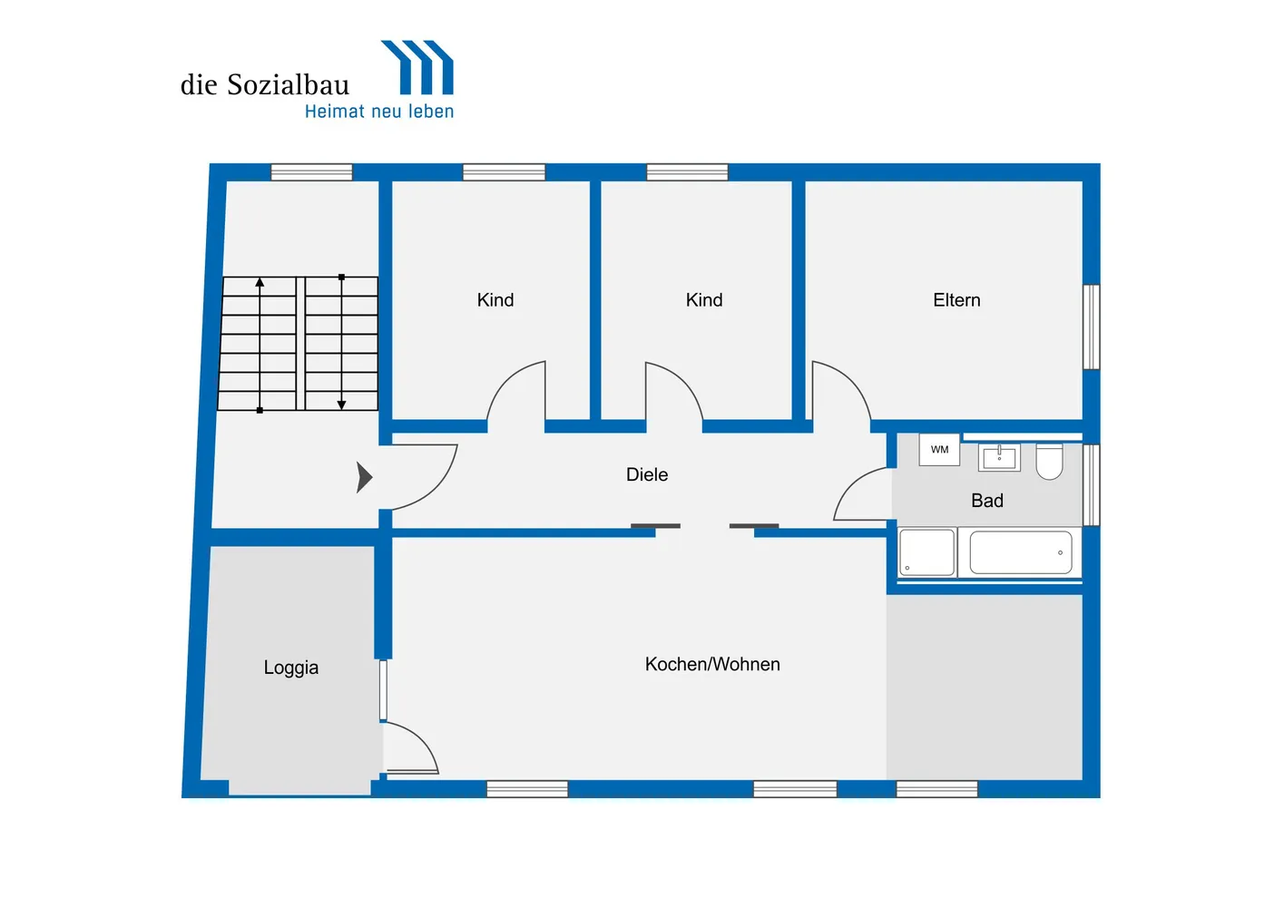 4 Zimmer Wohnung mit 90 m² in Kempten (Allgäu) – Bild 1