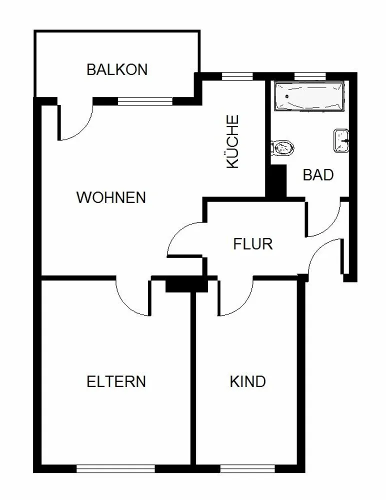 3 Zimmer Wohnung mit 55 m² in Köln – Bild 2