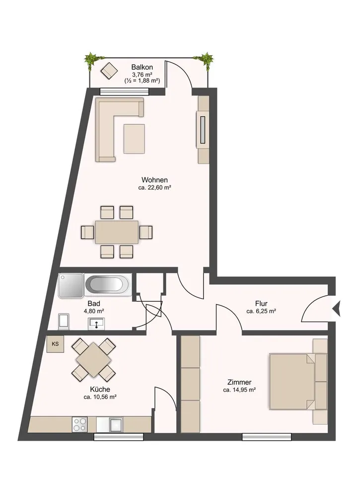 2 Zimmer Wohnung mit 65 m² in Bremen – Bild 10