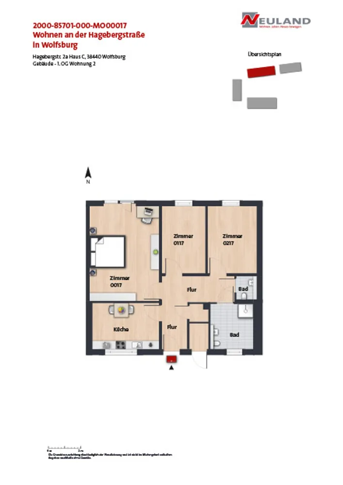 1 Zimmer Wohnung mit 36 m² in Wolfsburg – Bild 6