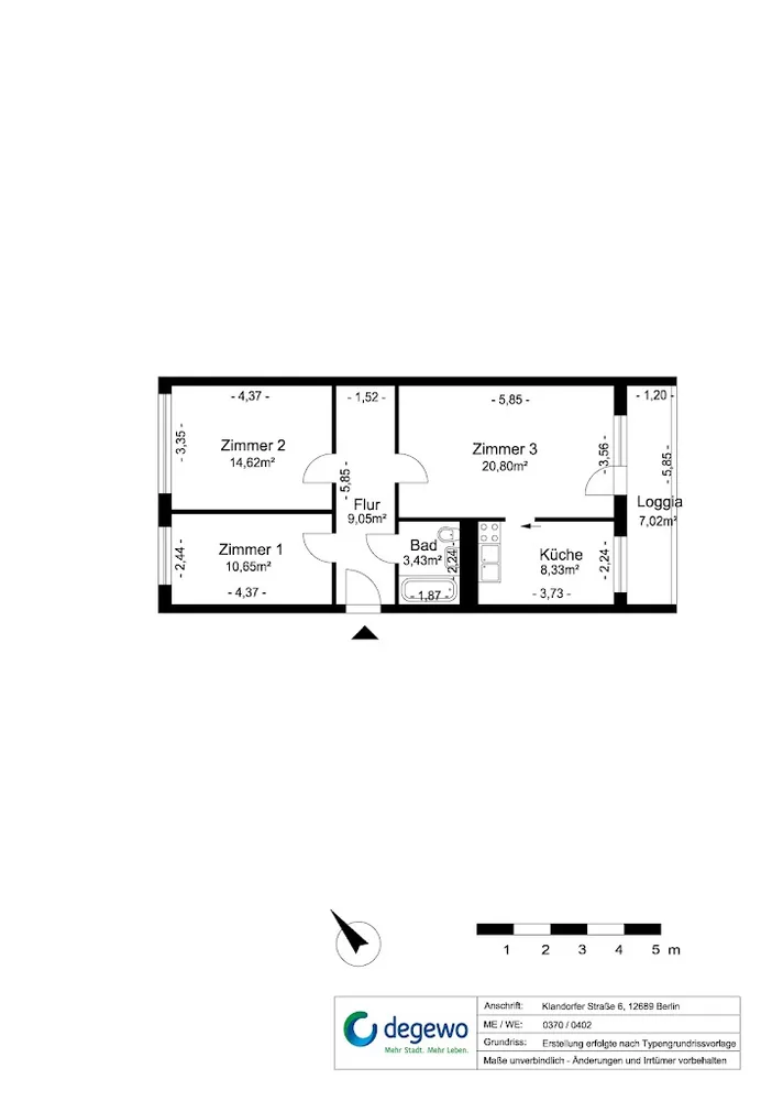 3 Zimmer Wohnung mit 68 m² in Berlin – Bild 12