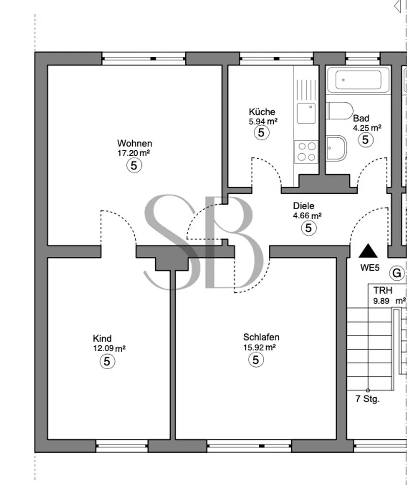 3 Zimmer Wohnung mit 60 m² in Hattingen – Bild 5