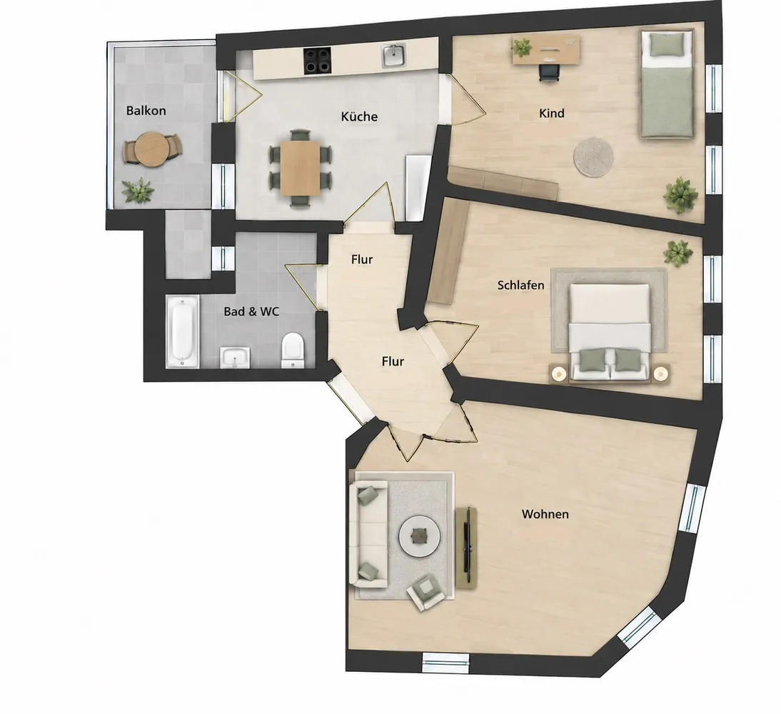 3 Zimmer Wohnung mit 105 m² in Halle (Saale) – Bild 10