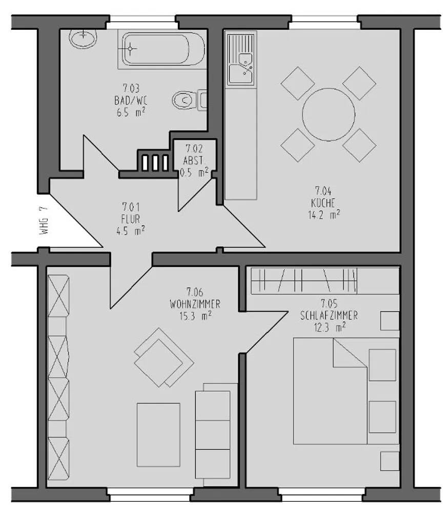 2 Zimmer Wohnung mit 66 m² in Düsseldorf – Bild 3