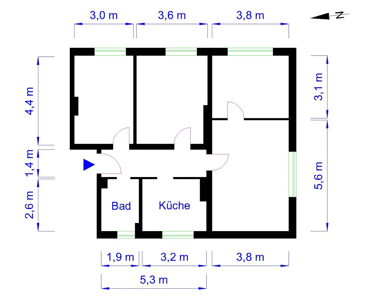 4 Zimmer Wohnung mit 81 m² in Magdeburg – Bild 2