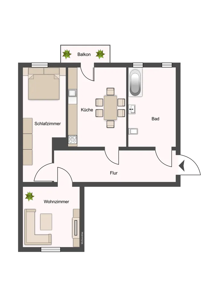 2 Zimmer Wohnung mit 60 m² in Chemnitz – Bild 9