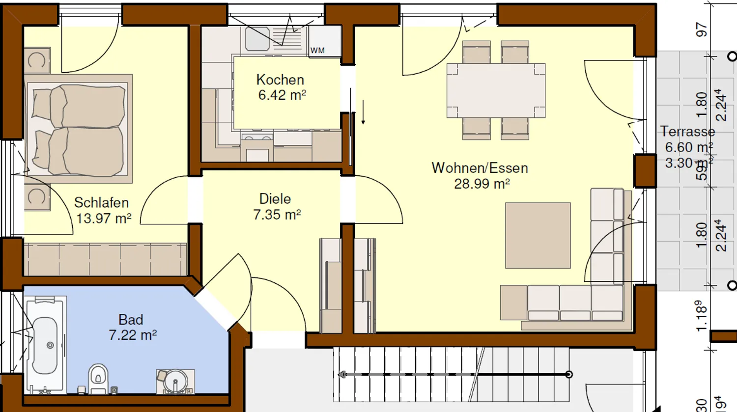 2 Zimmer Wohnung mit 67 m² in München – Bild 2