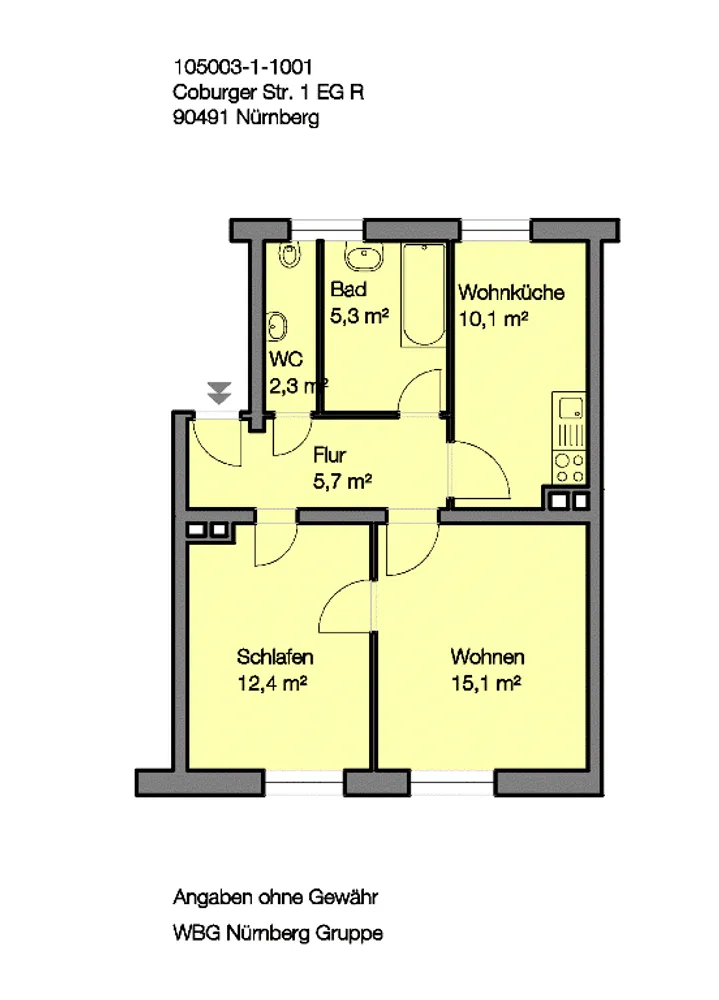 2 Zimmer Wohnung mit 51 m² in Nürnberg – Bild 9