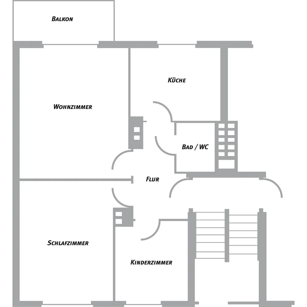 3 Zimmer Wohnung mit 57 m² in Hannover – Bild 2