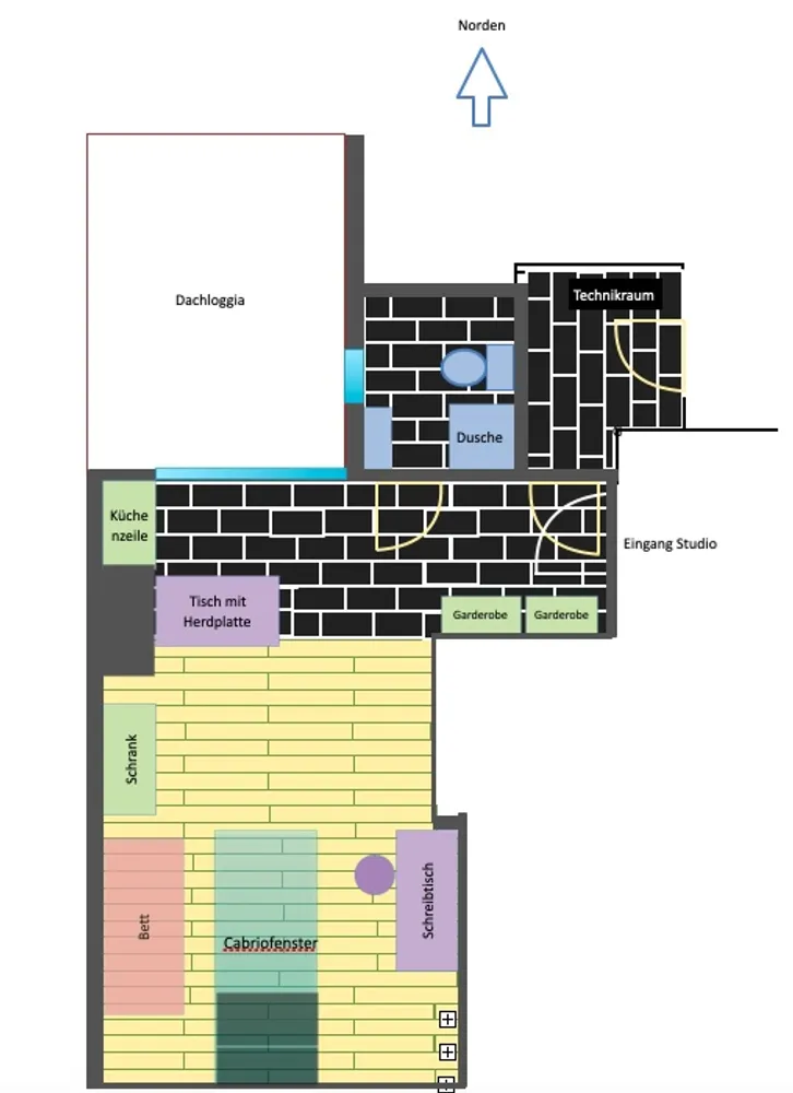 1 room apartment with 25 m² in Darmstadt – Photo 2