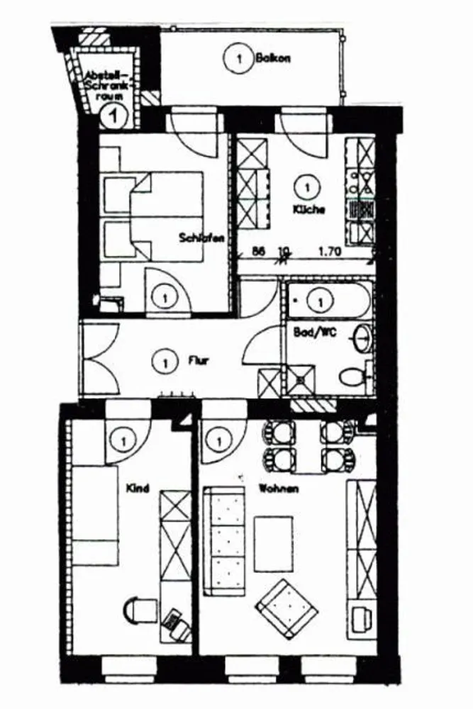 3 room apartment with 59 m² in Chemnitz – Photo 8