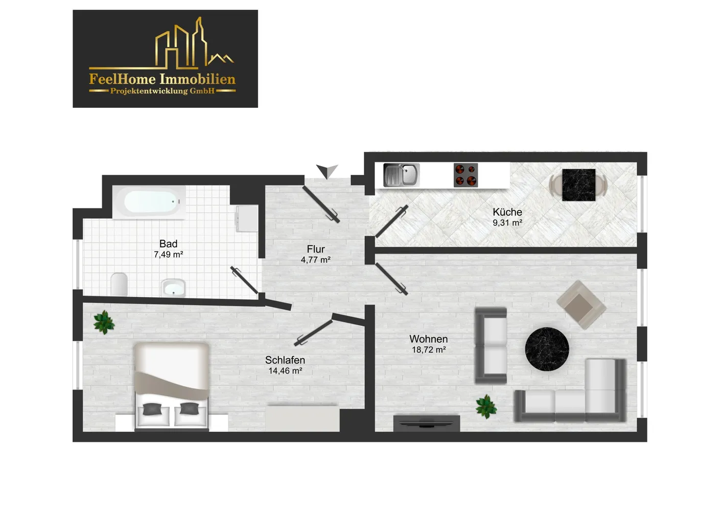 2 Zimmer Wohnung mit 55 m² in Leipzig – Bild 11