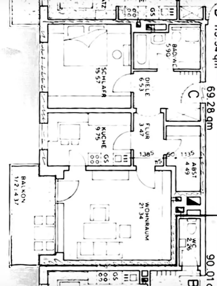 2 Zimmer Wohnung mit 70 m² in Landshut – Bild 3