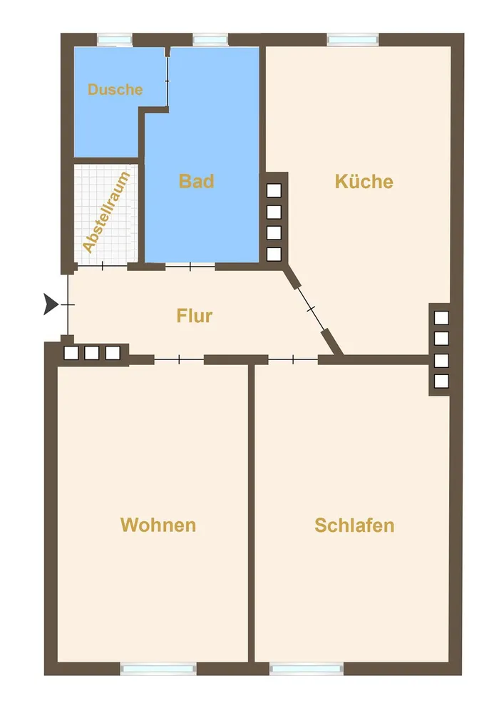 2 Zimmer Wohnung mit 56 m² in Magdeburg – Bild 2