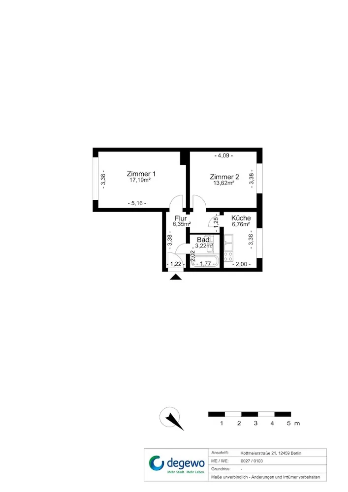 2 Zimmer Wohnung mit 47 m² in Berlin – Bild 2
