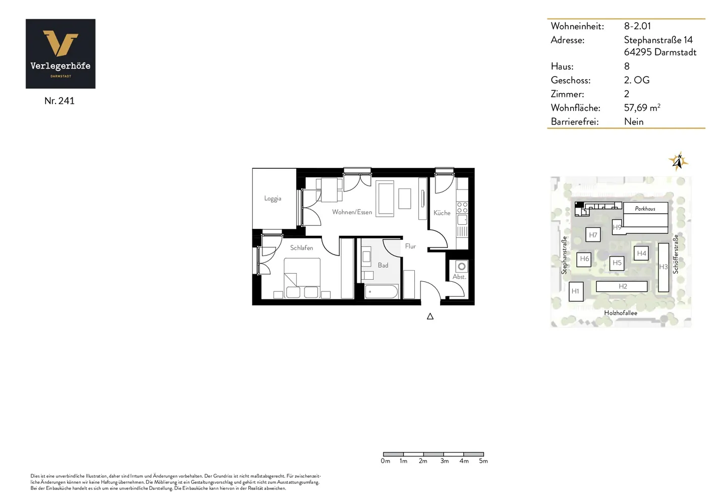 2 Zimmer Wohnung mit 58 m² in Darmstadt – Bild 6