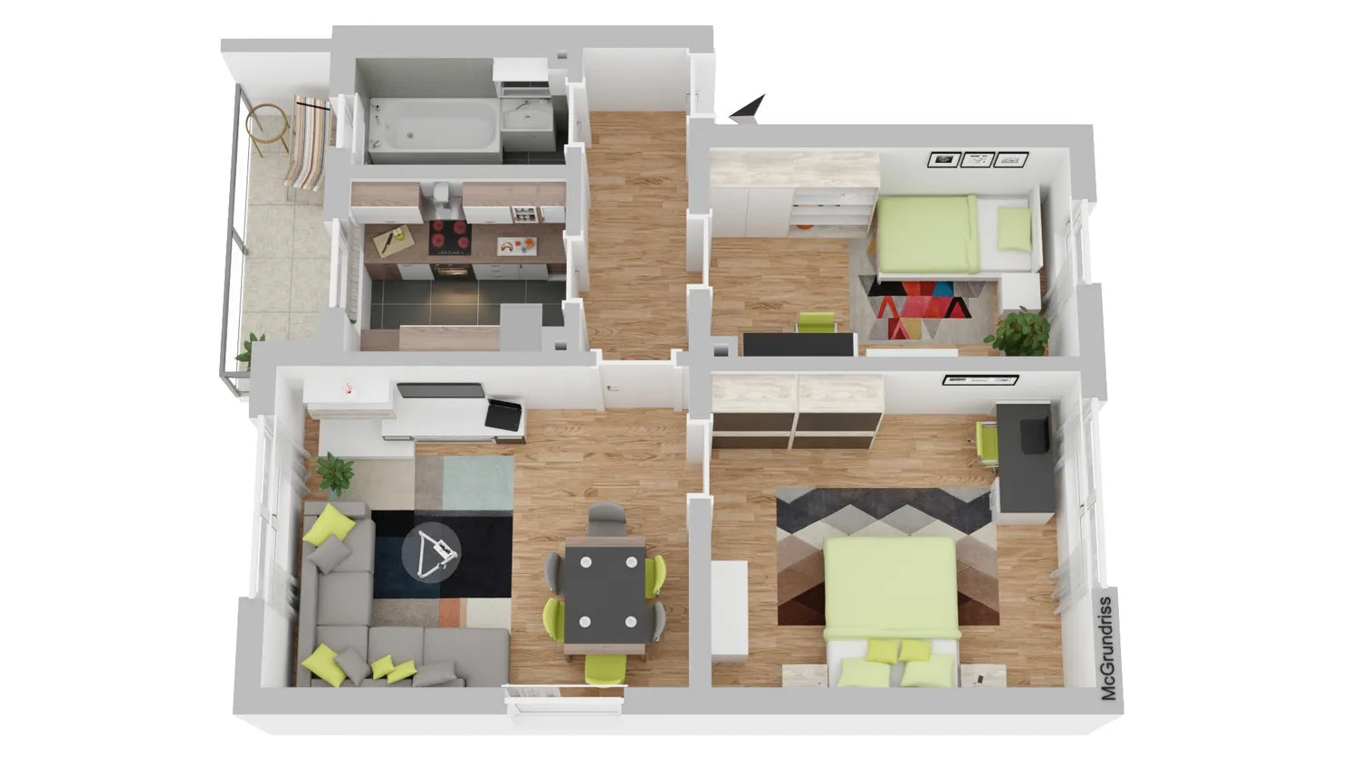 3 Zimmer Wohnung mit 57 m² in Hagen – Bild 4
