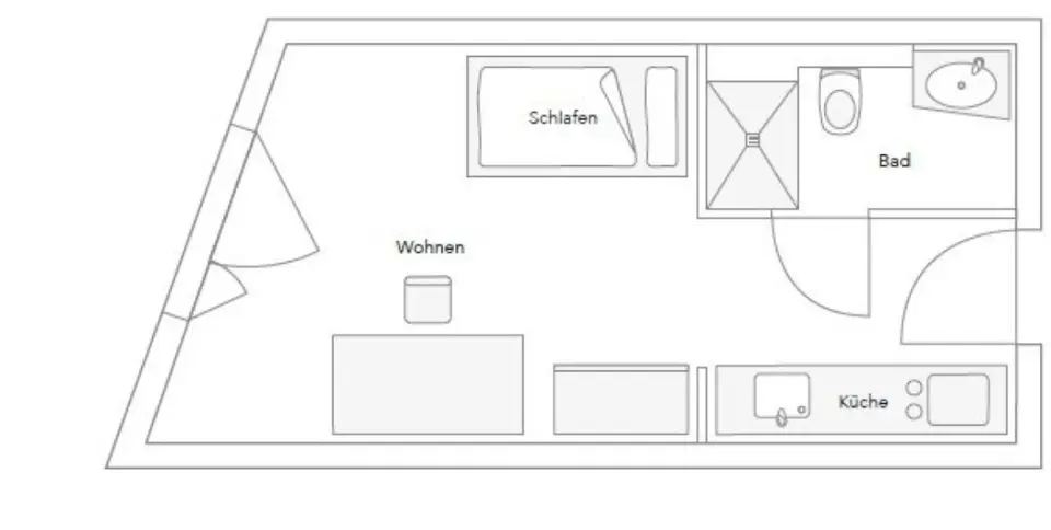 2 room apartment with 19 m² in Nuremberg – Photo 5