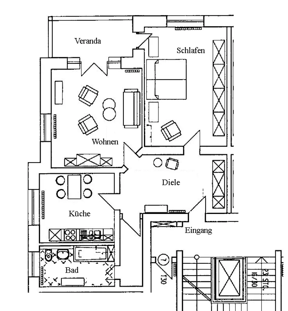 2 Zimmer Wohnung mit 92 m² in Dresden – Bild 2