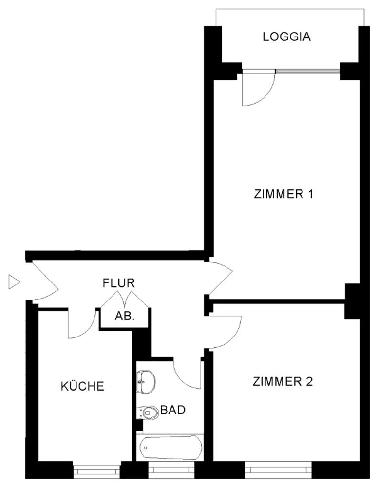 2 Zimmer Wohnung mit 56 m² in Nürnberg – Bild 2