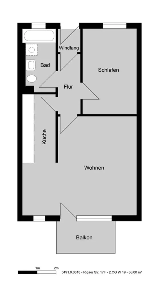 2 Zimmer Wohnung mit 58 m² in Hannover – Bild 2