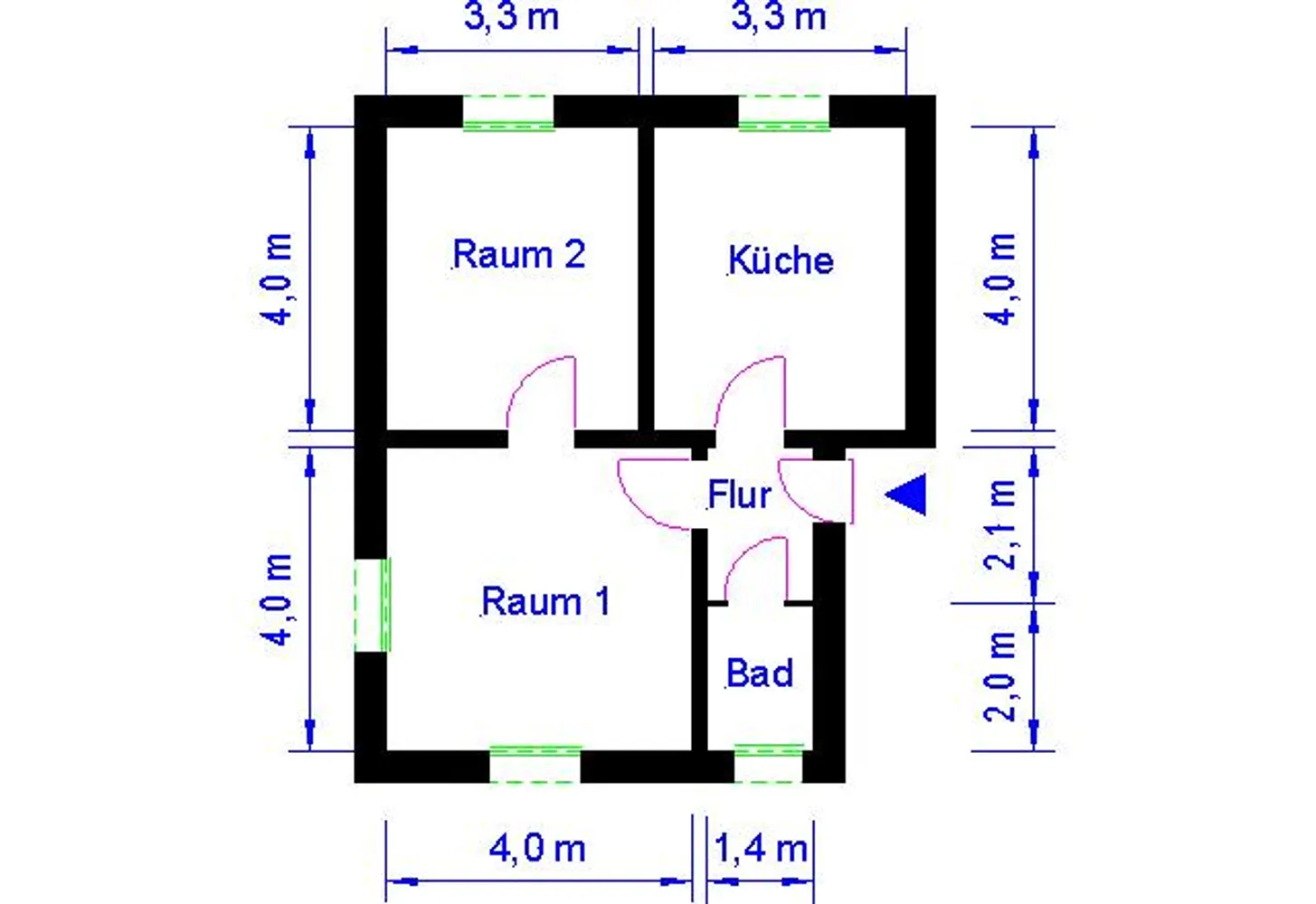 2 Zimmer Wohnung mit 48 m² in Magdeburg – Bild 3