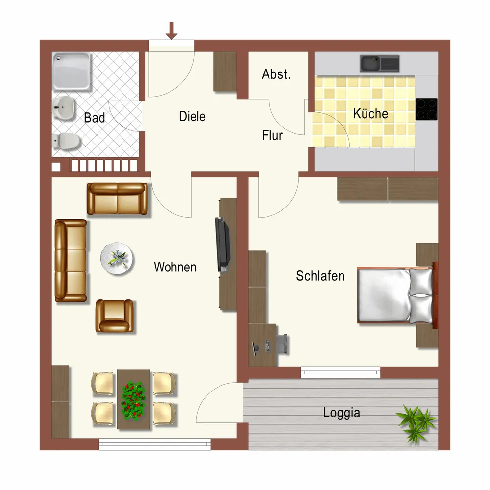 3 Zimmer Wohnung mit 46 m² in Dortmund – Bild 3