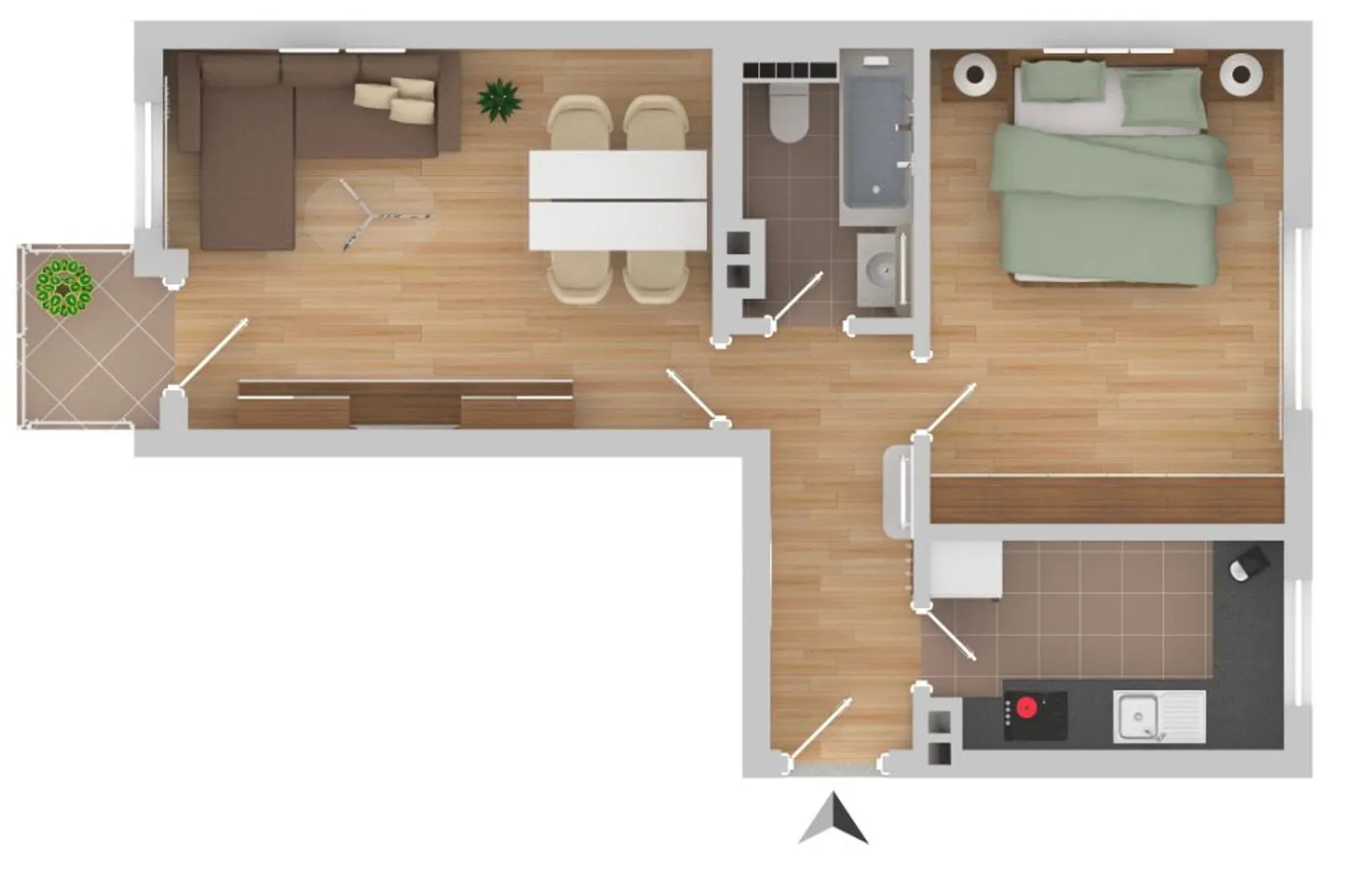 2 Zimmer Wohnung mit 50 m² in Frankfurt am Main – Bild 2