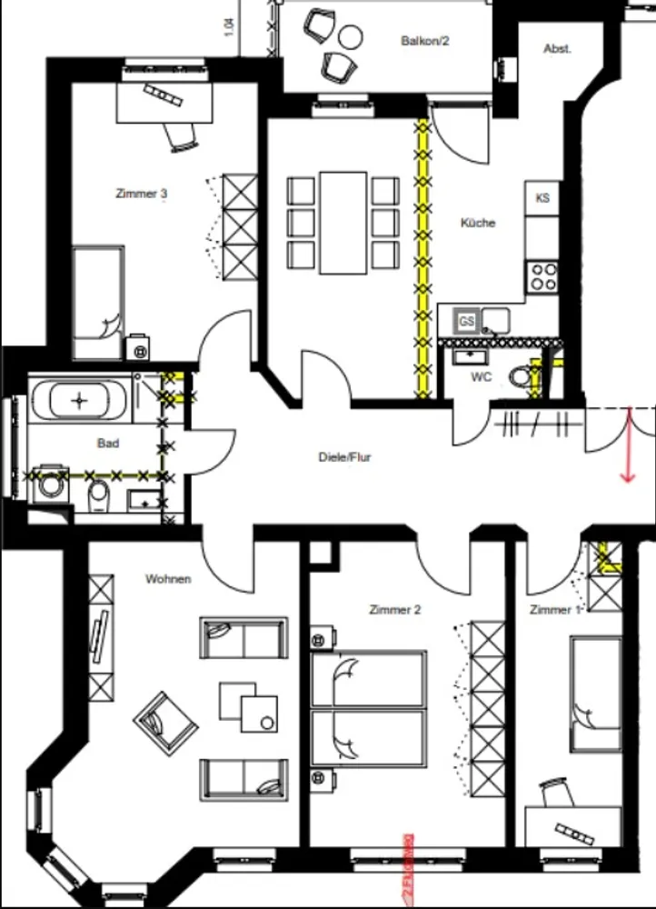 4 Zimmer Wohnung mit 116 m² in Leipzig – Bild 2