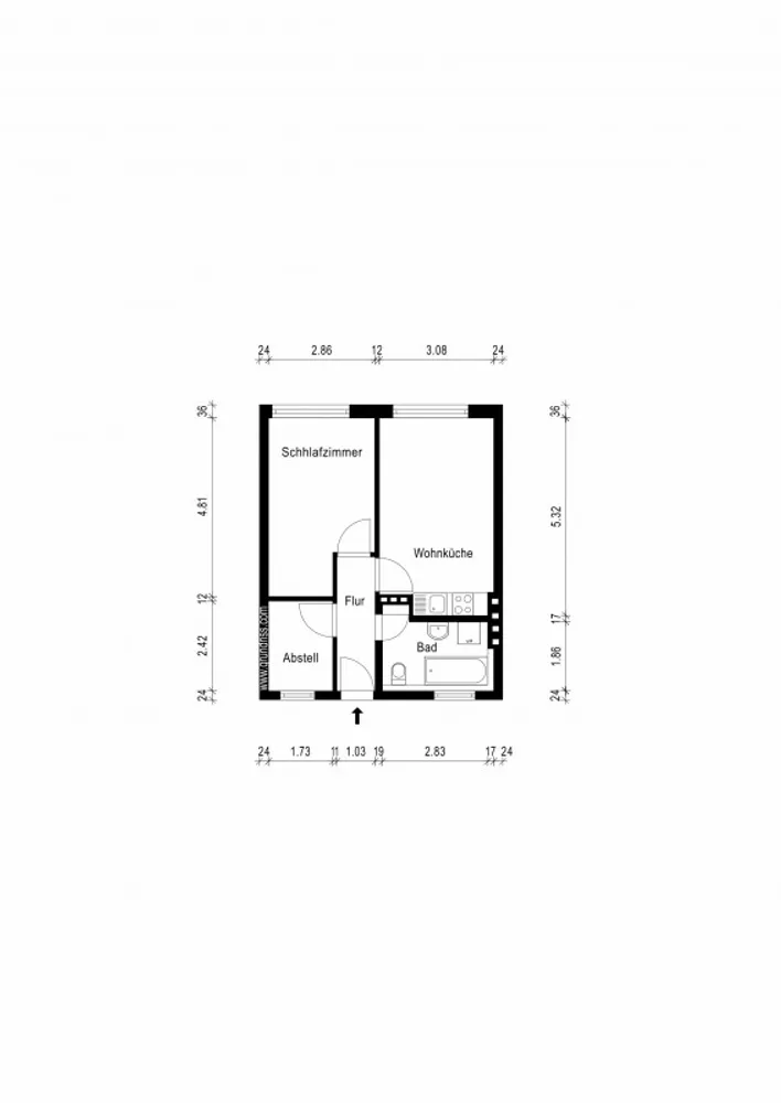 2 room apartment with 42 m² in Magdeburg – Photo 3