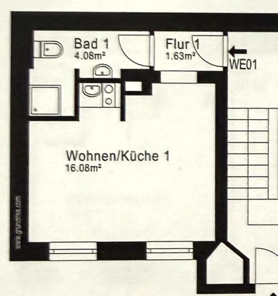 1 Zimmer Wohnung mit 22 m² in Karlsruhe – Bild 7
