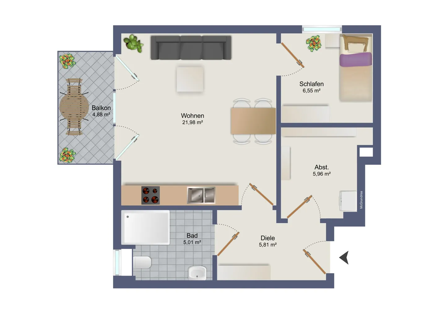 2 Zimmer Wohnung mit 48 m² in Winsen (Luhe) – Bild 3
