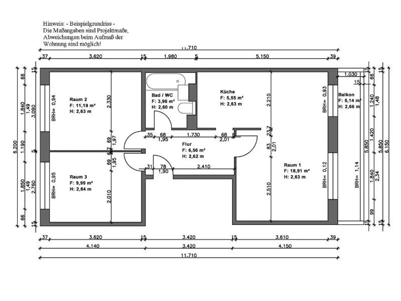 3 Zimmer Wohnung mit 59 m² in Halle (Saale) – Bild 8