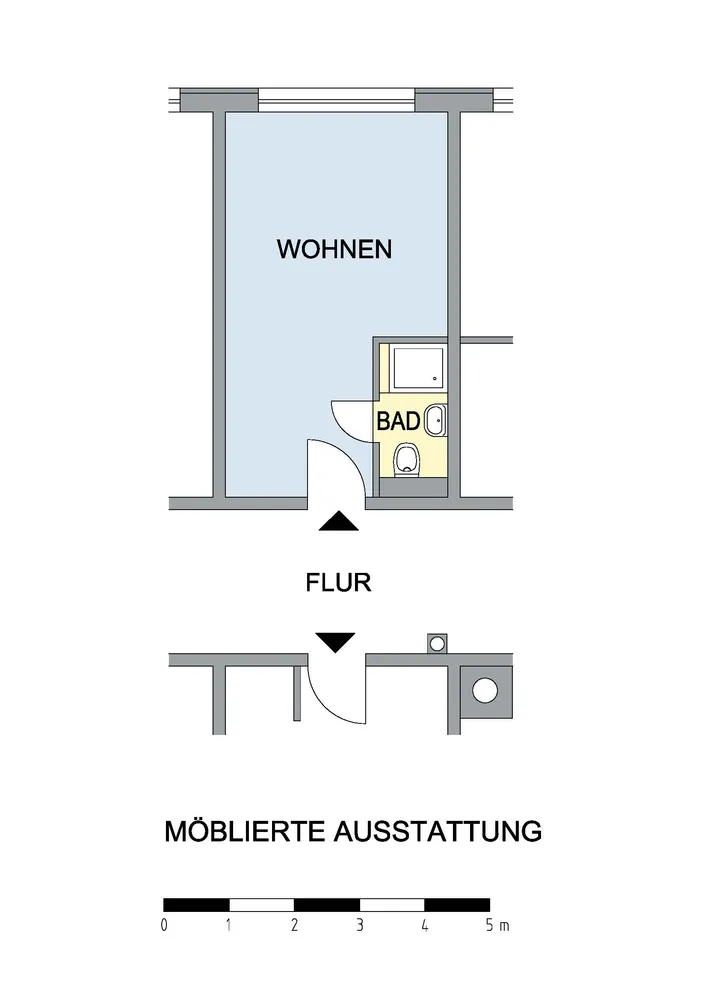 1 room apartment with 19 m² in Neubrandenburg – Photo 5