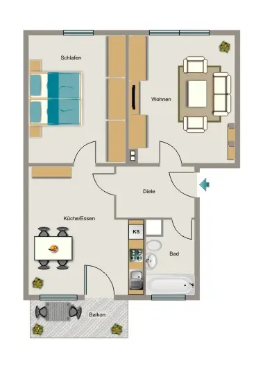 3 Zimmer Wohnung mit 51 m² in Essen – Bild 5