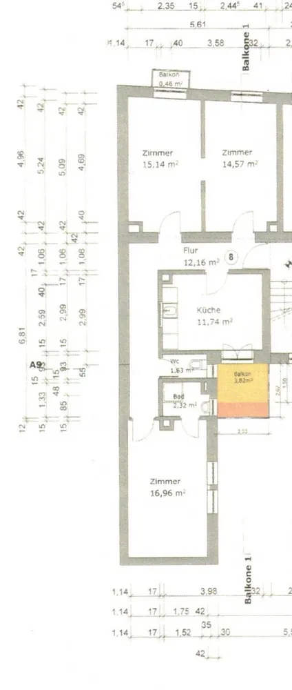 3 Zimmer Wohnung mit 78 m² in Mannheim – Bild 10