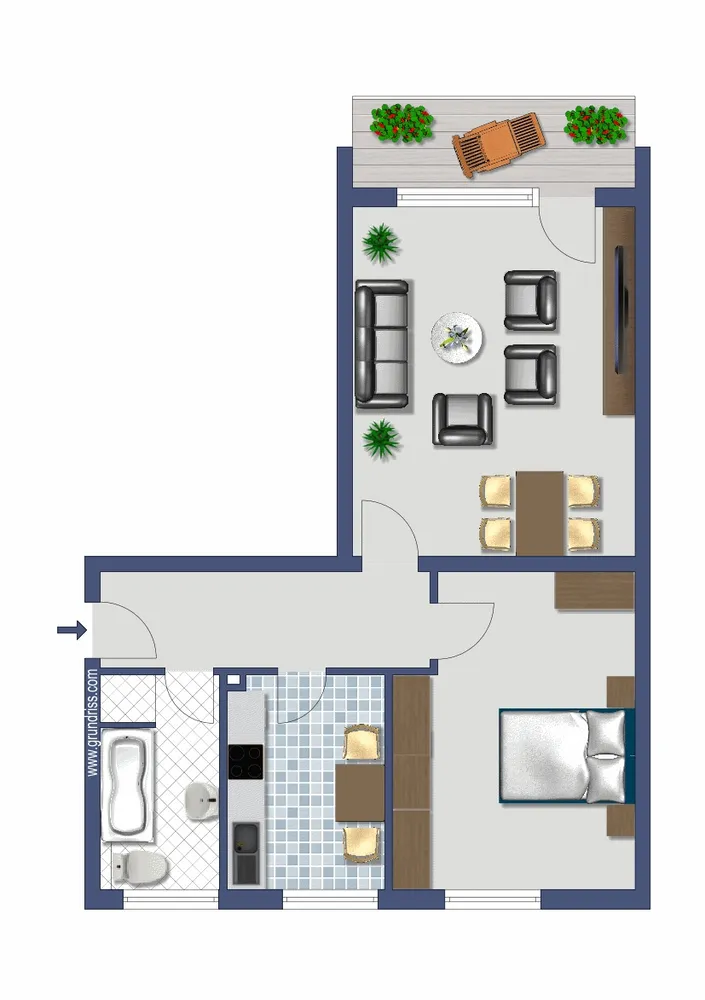 2 Zimmer Wohnung mit 65 m² in Herten – Bild 3