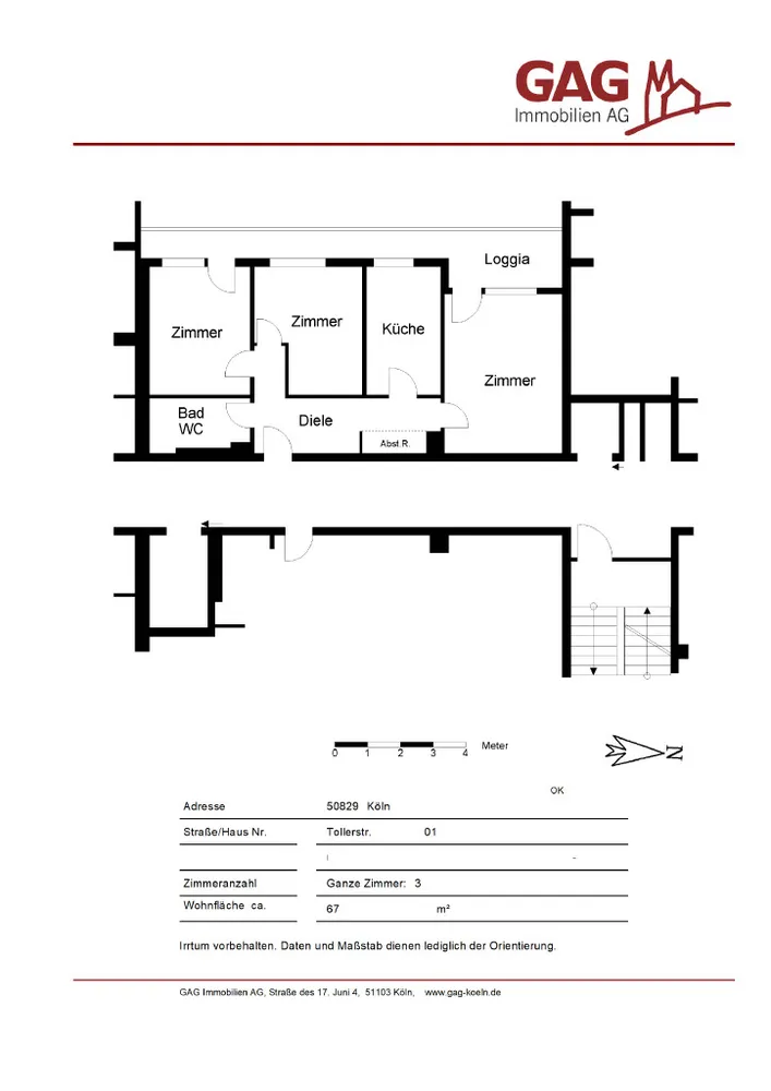 3 Zimmer Wohnung mit 67 m² in Köln – Bild 9