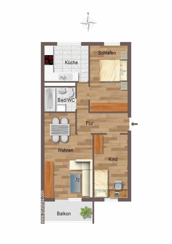 3 Zimmer Wohnung mit 62 m² in Leipzig – Bild 10