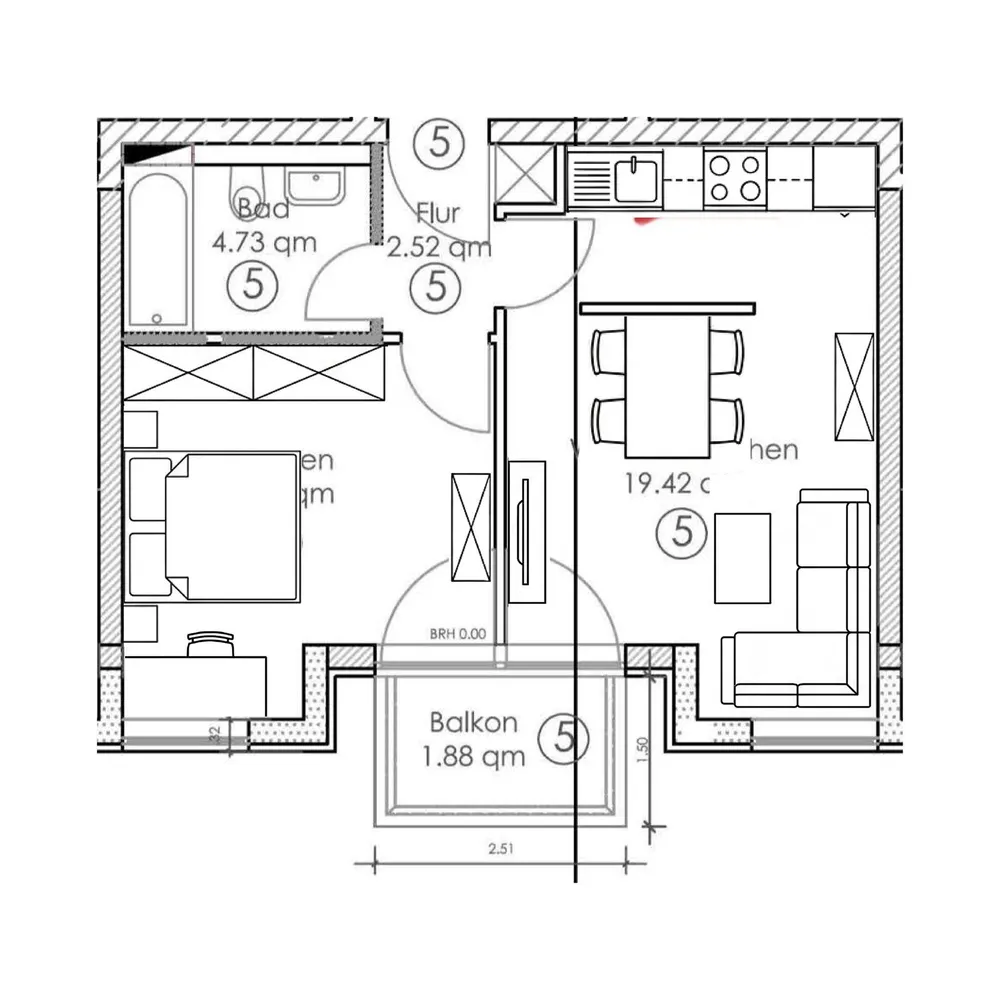 2 Zimmer Haus mit 42 m² in Frankfurt am Main – Bild 9