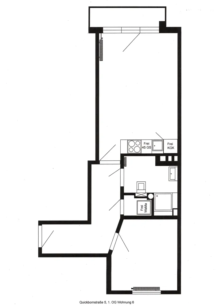2 Zimmer Wohnung mit 43 m² in Hamburg – Bild 6