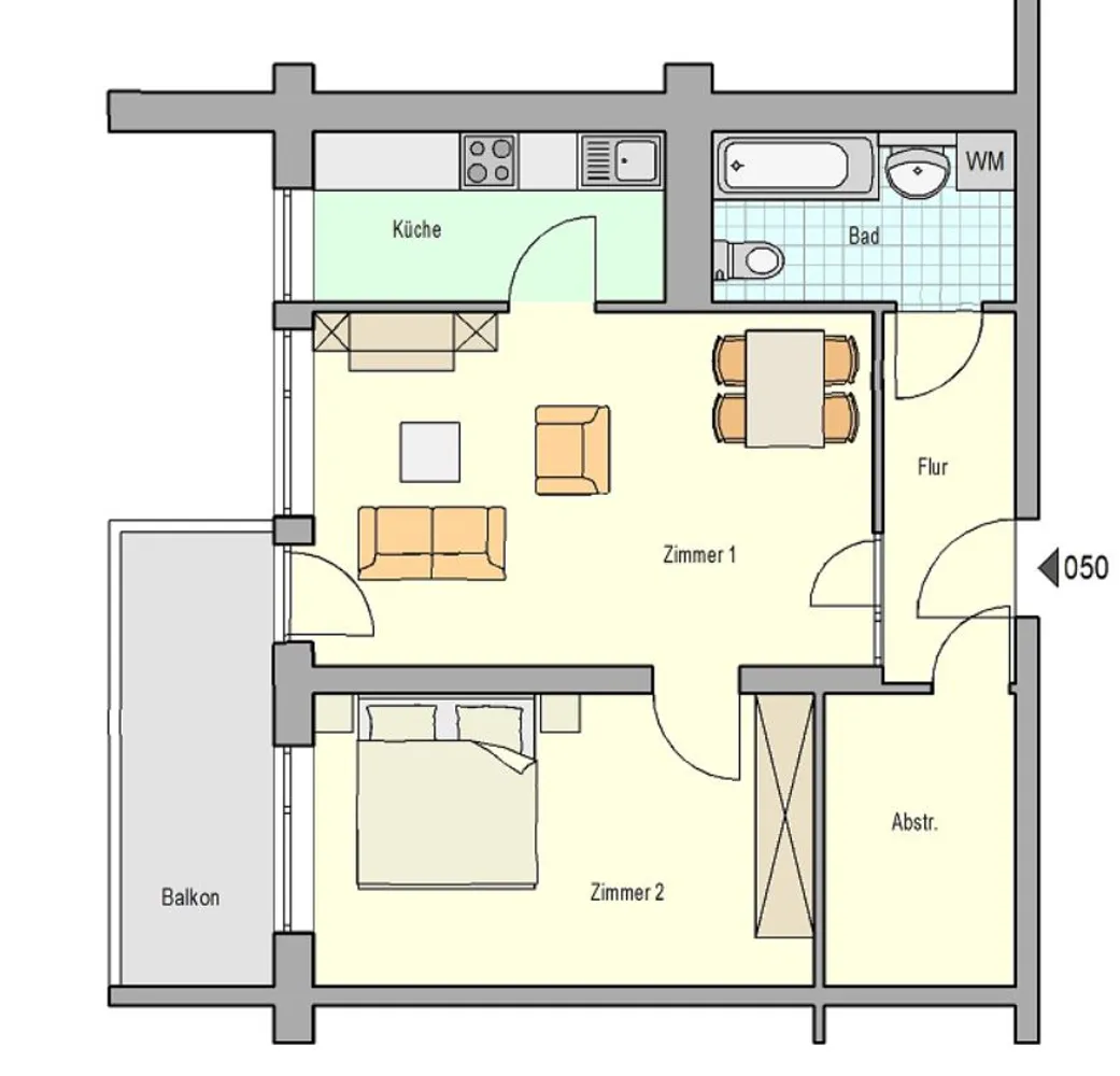 2 room apartment with 62 m² in Stuttgart – Photo 2