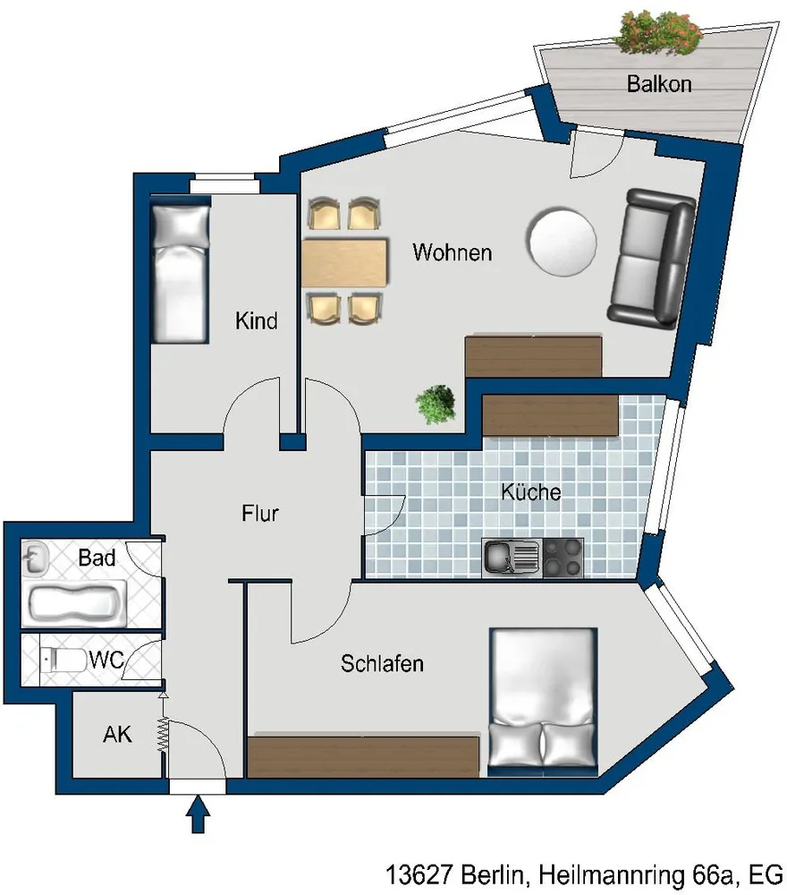 3 Zimmer Wohnung mit 78 m² in Berlin – Bild 2