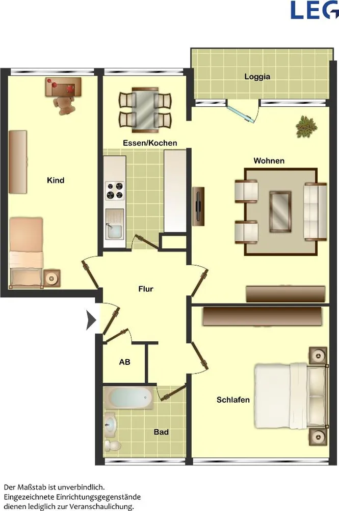 3 Zimmer Wohnung mit 77 m² in Münster – Bild 2