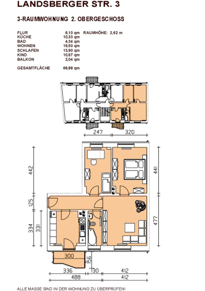3 Zimmer Wohnung mit 67 m² in Dresden – Bild 2