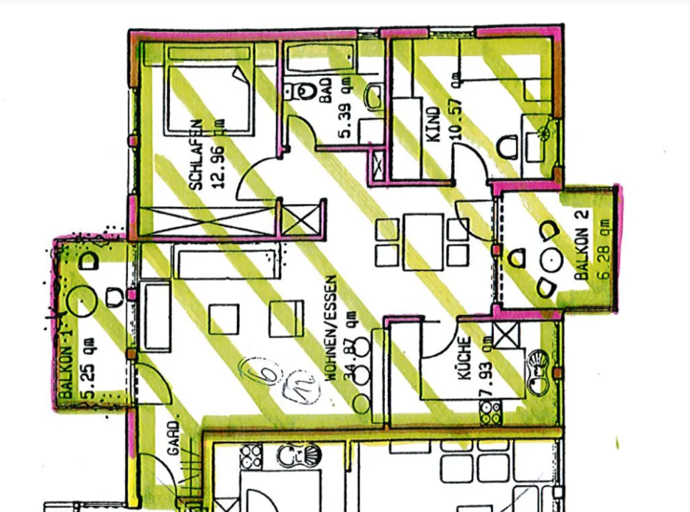 4 Zimmer Wohnung mit 77 m² in Lörrach – Bild 2