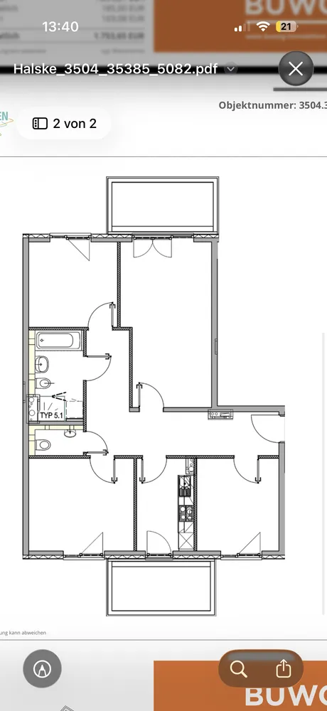 4 Zimmer Wohnung mit 93 m² in Berlin – Bild 2