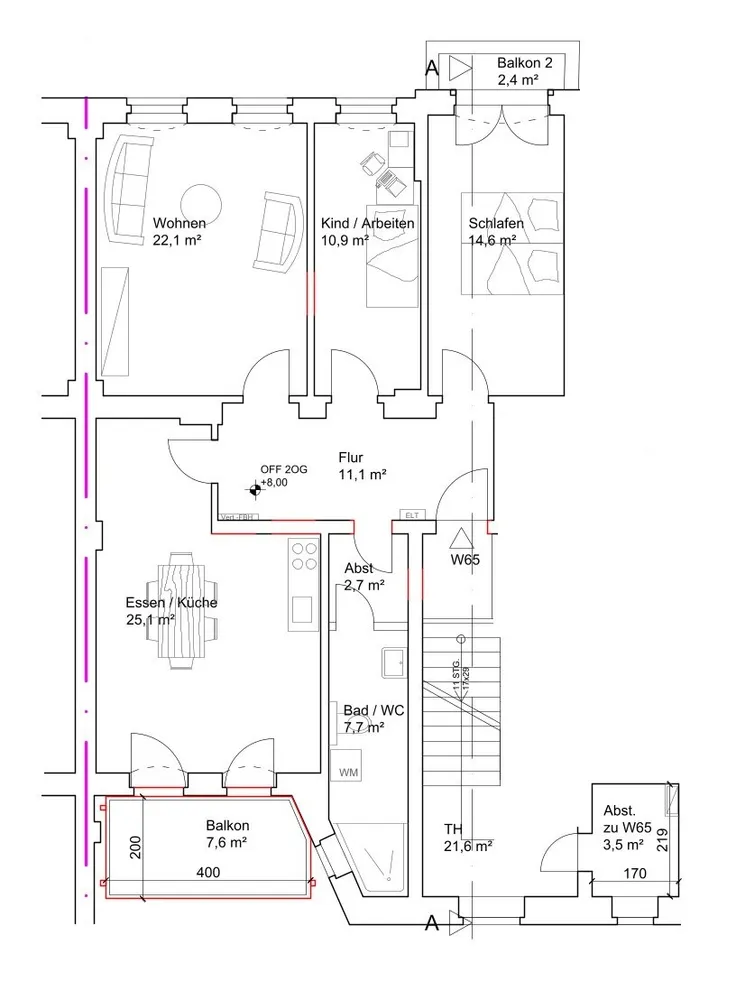 3 Zimmer Wohnung mit 103 m² in Pirna – Bild 2
