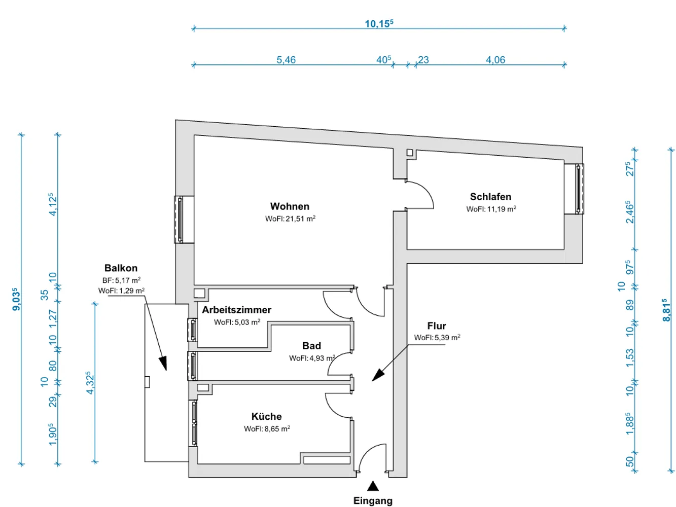 3 Zimmer Wohnung mit 58 m² in Berlin – Bild 5