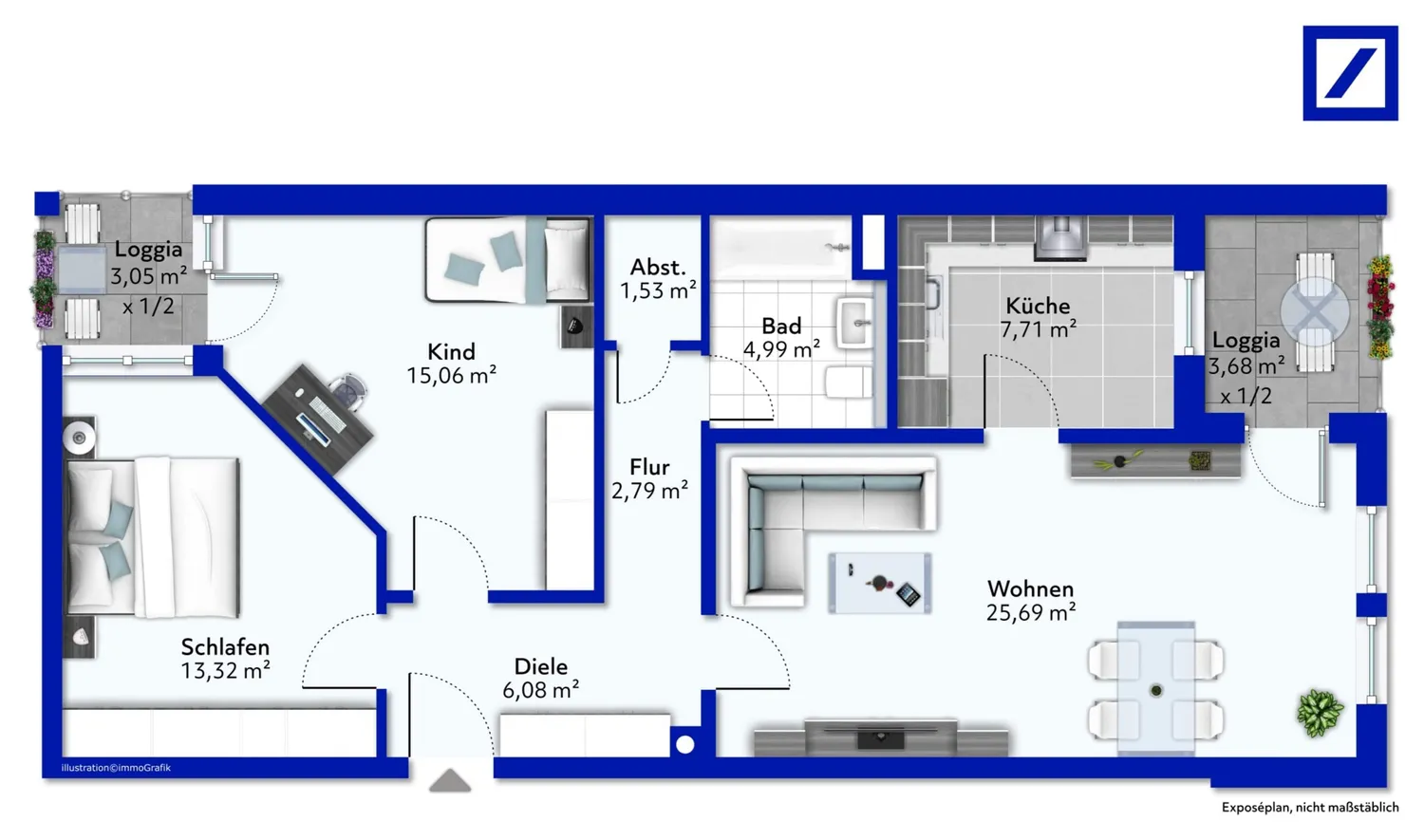 3 Zimmer Wohnung mit 77 m² in Augsburg – Bild 12